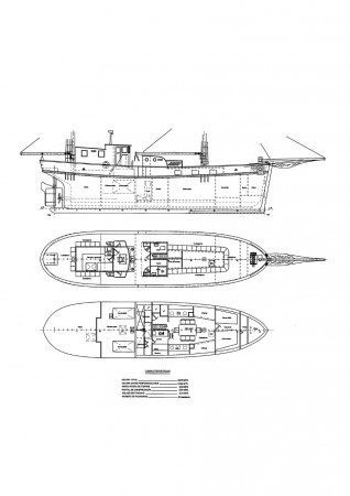 Velero  de 22 m. para 50 pasajeros